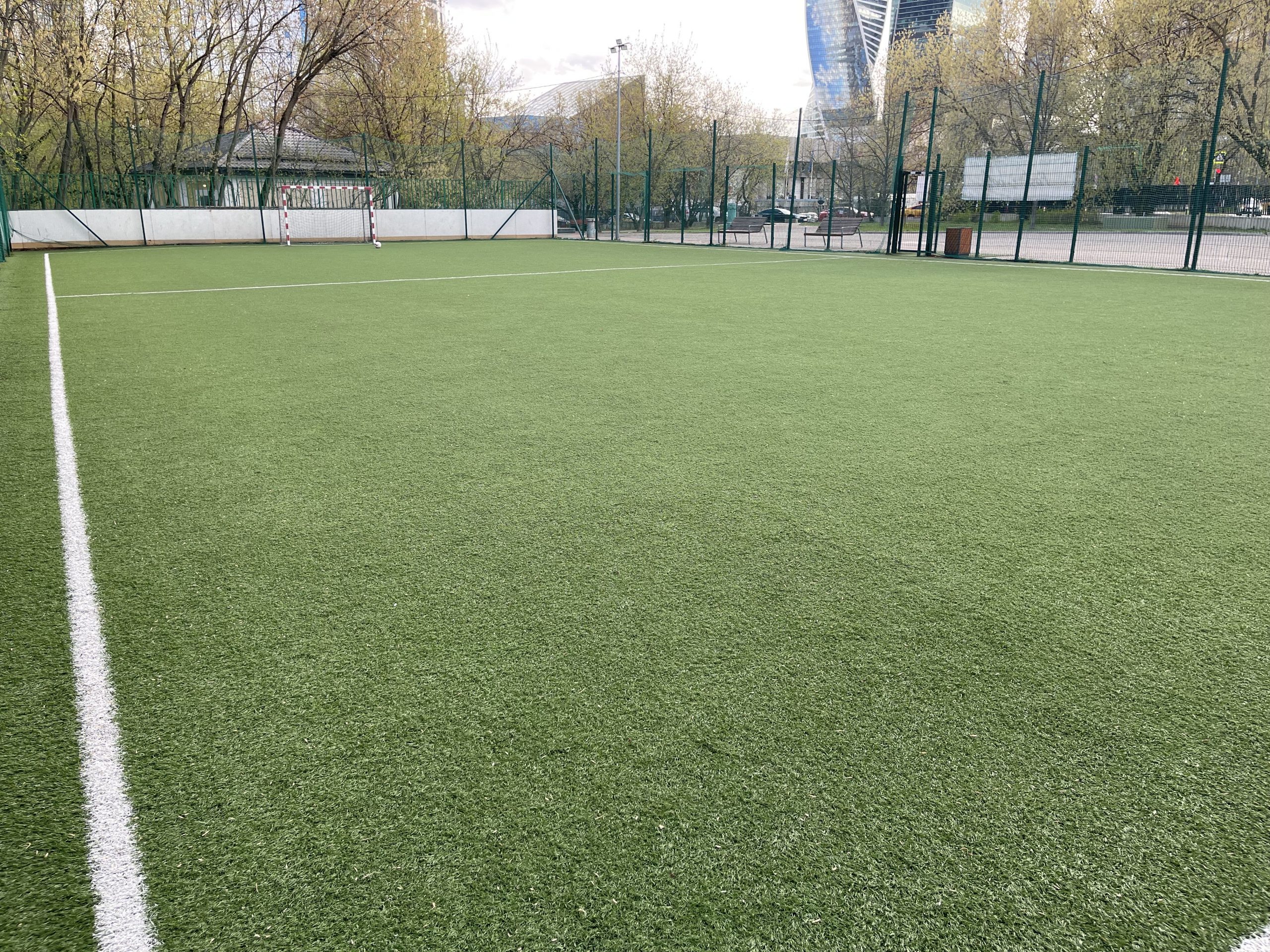 Футбольная площадка в парке на Красной Пресне